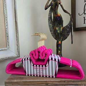 Juicy Couture Hot Pink Hangers with Gold Hook- 2 Packs